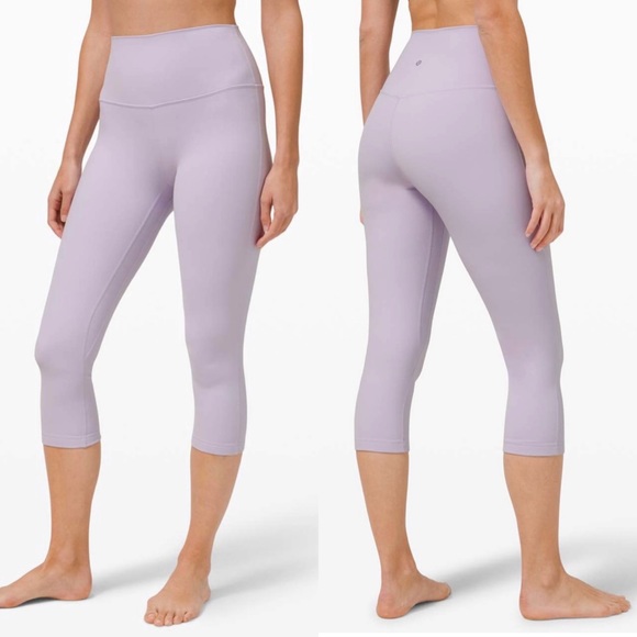 Lululemon Align buttery-soft Nulu™ Crop *21" Lavender Dew Size 4 - Picture 3 of 12